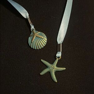 Starfish and Shell Pendant Bookmark